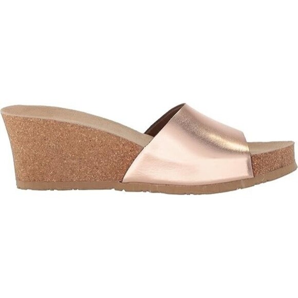 Mephisto Women's Lise Slide Sandal Wedge Heel Pink Metallic EXCELLENT! 36/6 - Picture 3 of 15